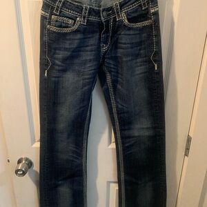 Rock & Roll Cowgirl Dark Blue Boot Cut Jeans